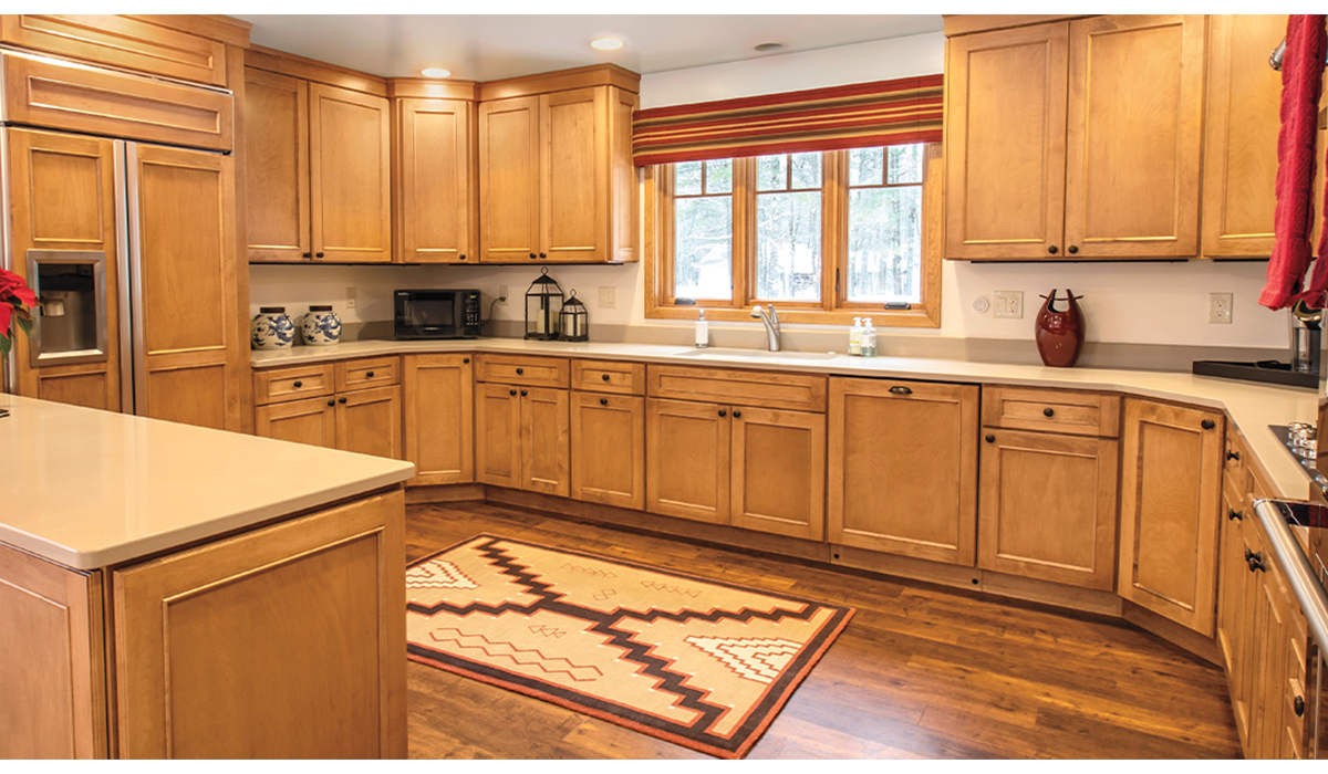 Spacious full-size kitchen for making family meals.