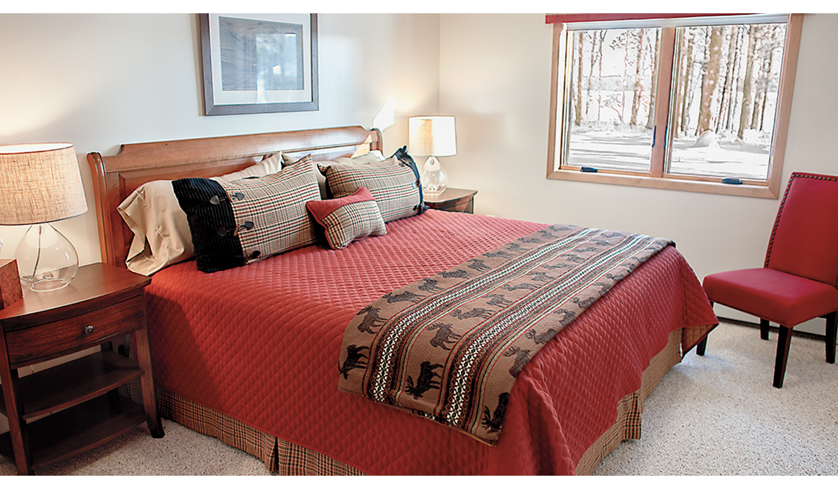 Cozy, comfortable bedrooms feature fine quality furniture.